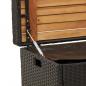 Preview: Bank mit Stauraum Schwarz 100x50x52 cm Poly Rattan Akazienholz