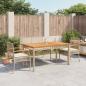 Preview: ARDEBO.de - 4-tlg. Garten-Essgruppe mit Kissen Beige Poly Rattan