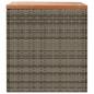 Preview: Gartentruhe Grau 110x50x54 cm Poly Rattan Akazienholz