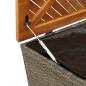 Preview: Gartentruhe Grau 110x50x54 cm Poly Rattan Akazienholz