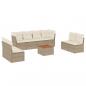 Preview: 9-tlg. Garten-Sofagarnitur mit Kissen Beige Poly Rattan