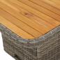 Preview: 2-tlg. Garten-Essgruppe mit Kissen Grau Poly Rattan