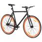 Preview: Fahrrad mit Festem Gang Schwarz und Orange 700c 59 cm