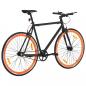 Preview: Fahrrad mit Festem Gang Schwarz und Orange 700c 59 cm