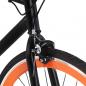 Preview: Fahrrad mit Festem Gang Schwarz und Orange 700c 59 cm