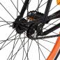 Preview: Fahrrad mit Festem Gang Schwarz und Orange 700c 59 cm