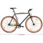 Preview: Fahrrad mit Festem Gang Schwarz und Orange 700c 59 cm