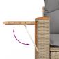 Preview: 9-tlg. Garten-Sofagarnitur mit Kissen Beige Poly Rattan