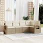 Preview: ARDEBO.de - 5-tlg. Garten-Sofagarnitur mit Kissen Beige Poly Rattan