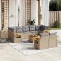 Preview: ARDEBO.de - 10-tlg. Garten-Sofagarnitur mit Kissen Beige Poly Rattan