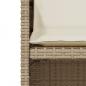 Preview: 3-tlg. Bistro-Set mit Kissen Beige Poly Rattan