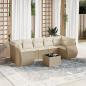 Preview: ARDEBO.de - 8-tlg. Garten-Sofagarnitur mit Kissen Beige Poly Rattan