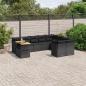 Preview: ARDEBO.de - 10-tlg. Garten-Sofagarnitur mit Kissen Schwarz Poly Rattan