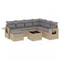 Preview: 8-tlg. Garten-Sofagarnitur mit Kissen Beige Poly Rattan