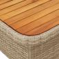 Preview: 4-tlg. Garten-Essgruppe mit Kissen Beige Poly Rattan