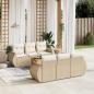 Preview: ARDEBO.de - 7-tlg. Garten-Sofagarnitur mit Kissen Beige Poly Rattan