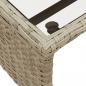 Preview: Gartensofa in L-Form mit Tisch und Kissen Hellgrau Poly Rattan