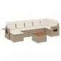 Preview: 8-tlg. Garten-Sofagarnitur mit Kissen Beige Poly Rattan