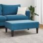 Preview: Fußhocker Blau 77x55x31 cm Samt