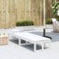 Preview: 2-in-1 Gartensofa Verlängerbar Weiß Massivholz Kiefer