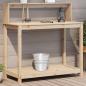 Preview: ARDEBO.de - Pflanztisch mit Ablagen 108x50x109,5 cm Massivholz Kiefer