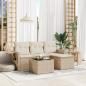 Preview: ARDEBO.de - 4-tlg. Garten-Sofagarnitur mit Kissen Beige Poly Rattan