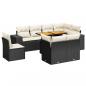 Preview: 9-tlg. Garten-Sofagarnitur mit Kissen Schwarz Poly Rattan