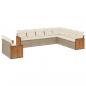 Preview: 10-tlg. Garten-Sofagarnitur mit Kissen Beige Poly Rattan