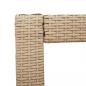 Preview: Garten-Beistelltisch mit Holzplatte Beige Poly Rattan