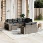 Preview: ARDEBO.de - 10-tlg. Garten-Sofagarnitur mit Kissen Grau Poly Rattan