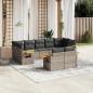 Preview: ARDEBO.de - 9-tlg. Garten-Sofagarnitur mit Kissen Grau Poly Rattan