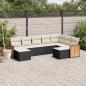 Preview: ARDEBO.de - 9-tlg. Garten-Sofagarnitur mit Kissen Schwarz Poly Rattan