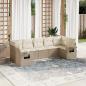 Preview: ARDEBO.de - 7-tlg. Garten-Sofagarnitur mit Kissen Beige Poly Rattan