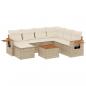 Preview: 8-tlg. Garten-Sofagarnitur mit Kissen Beige Poly Rattan