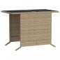 Preview: 3-tlg. Bistro-Set mit Kissen Beige Poly Rattan