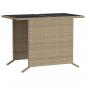 Preview: 3-tlg. Bistro-Set mit Kissen Beige Poly Rattan