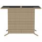 Preview: 3-tlg. Bistro-Set mit Kissen Beige Poly Rattan