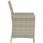 Preview: 3-tlg. Bistro-Set mit Kissen Hellgrau Poly Rattan