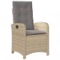 Preview: 3-tlg. Garten-Essgruppe mit Kissen Beige Poly Rattan