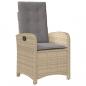 Preview: 4-tlg. Garten-Essgruppe mit Kissen Beige Poly Rattan