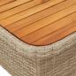 Preview: 4-tlg. Garten-Essgruppe mit Kissen Beige Poly Rattan