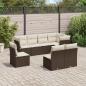 Preview: ARDEBO.de - 8-tlg. Garten-Sofagarnitur mit Kissen Braun Poly Rattan