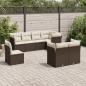 Preview: ARDEBO.de - 8-tlg. Garten-Sofagarnitur mit Kissen Braun Poly Rattan