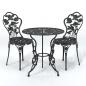 Preview: 3-tlg. Bistro-Set Aluminiumguss Schwarz