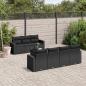 Preview: ARDEBO.de - 8-tlg. Garten-Sofagarnitur mit Kissen Schwarz Poly Rattan