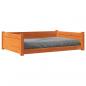 Preview: Hundebett Wachsbraun 105,5x75,5x28 cm Massivholz Kiefer