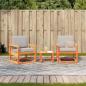 Preview: 3-tlg. Garten-Lounge-Set Wachsbraun Massivholz Kiefer