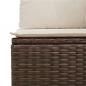 Preview: Garten-Ecksofa mit Kissen Braun Poly Rattan