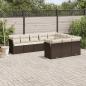 Preview: ARDEBO.de - 10-tlg. Garten-Sofagarnitur mit Kissen Braun Poly Rattan