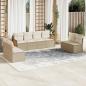 Preview: ARDEBO.de - 8-tlg. Garten-Sofagarnitur mit Kissen Beige Poly Rattan